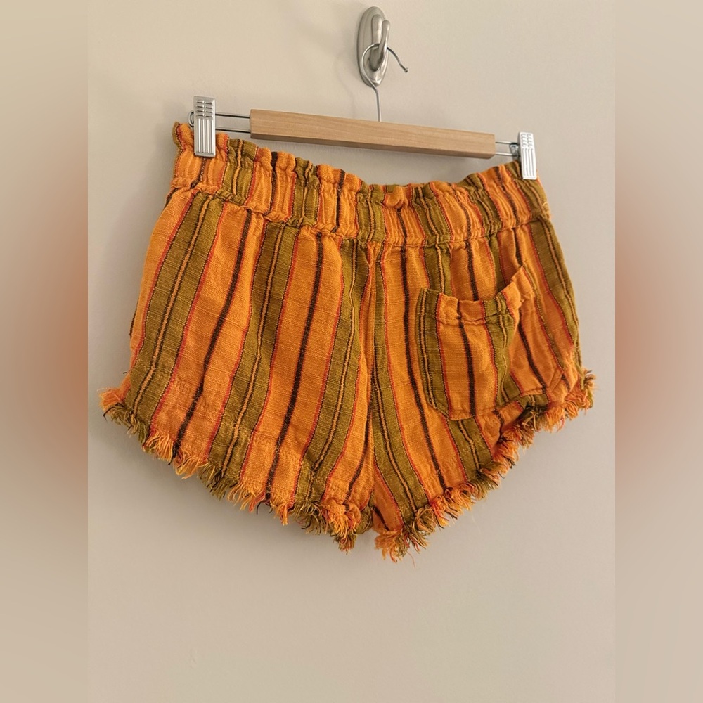 BDG Urban Outfitters Orange Boho Frayed Shorts Medium Festival Beach - Picture 7 of 8